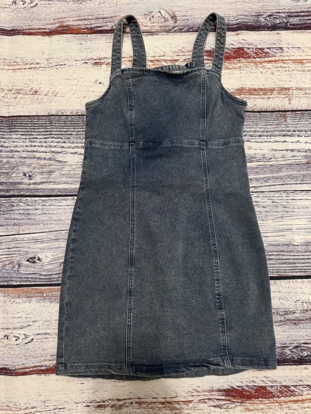 Charlotte Russe Denim Mini Dress Lace Up Corset Back Bodycon Blue Wash Size M NW